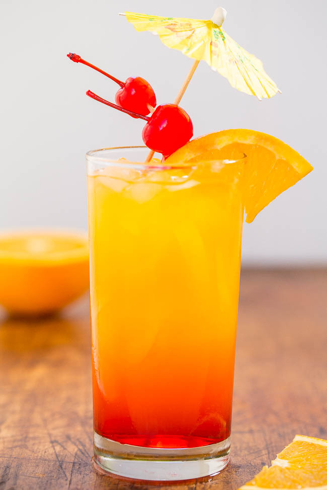 Un verre de tequila sunrise